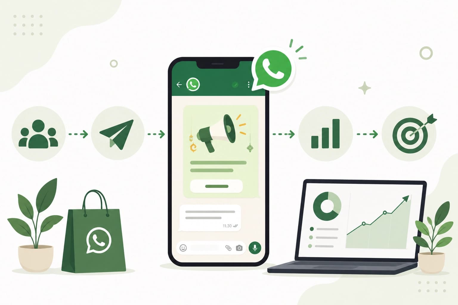 whatsapp marketing illustration