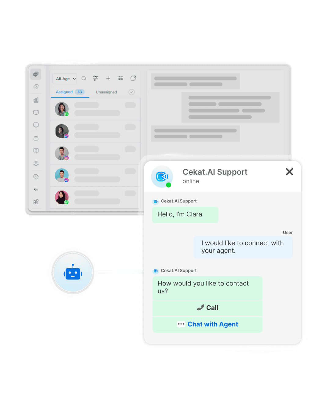 Handoff AI ke manusia untuk Facebook Messenger dengan konteks lengkap di Cekat.AI