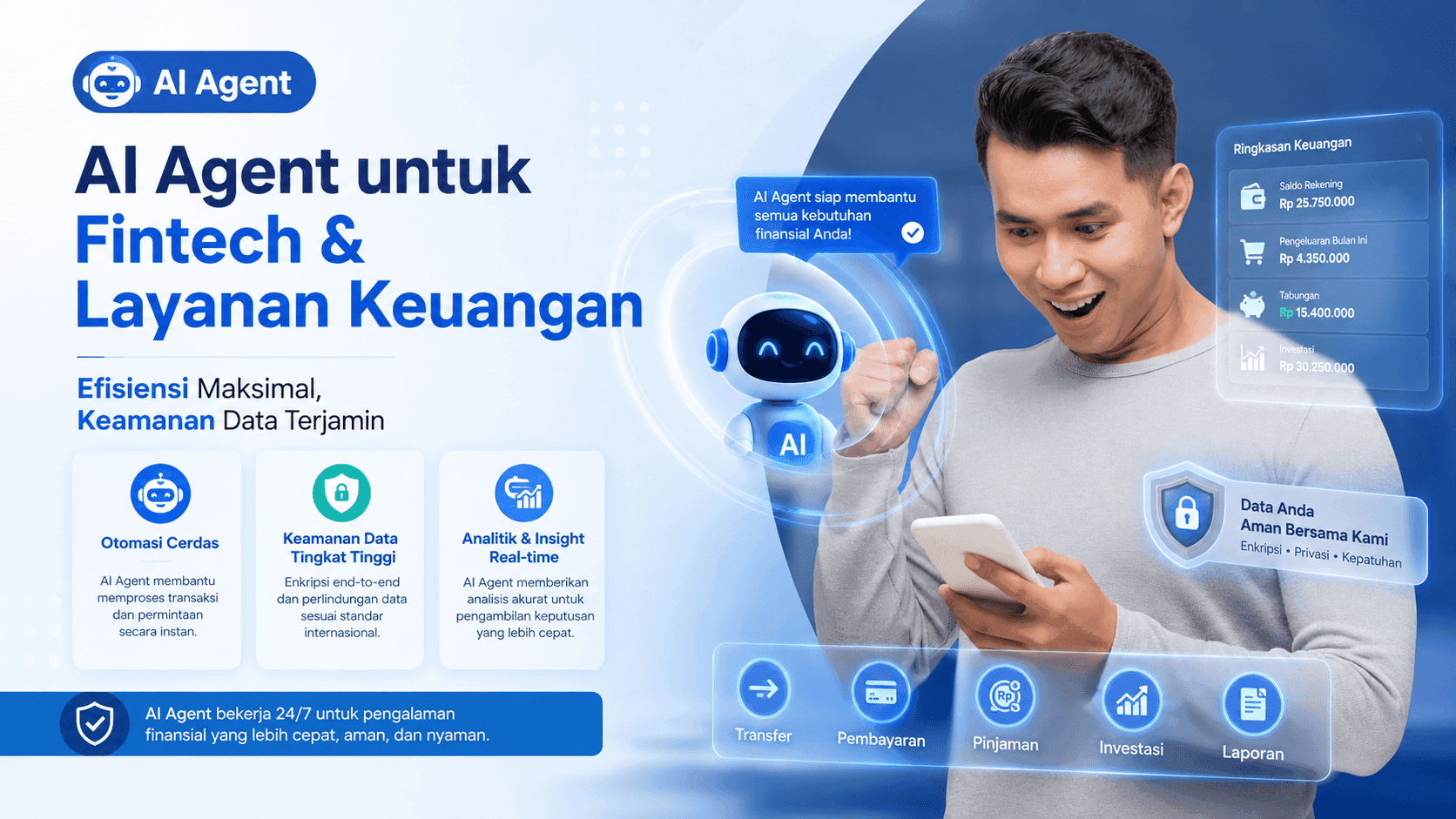 AI Agent untuk Fintech dan Layanan Keuangan: Efisiensi dengan Keamanan Data