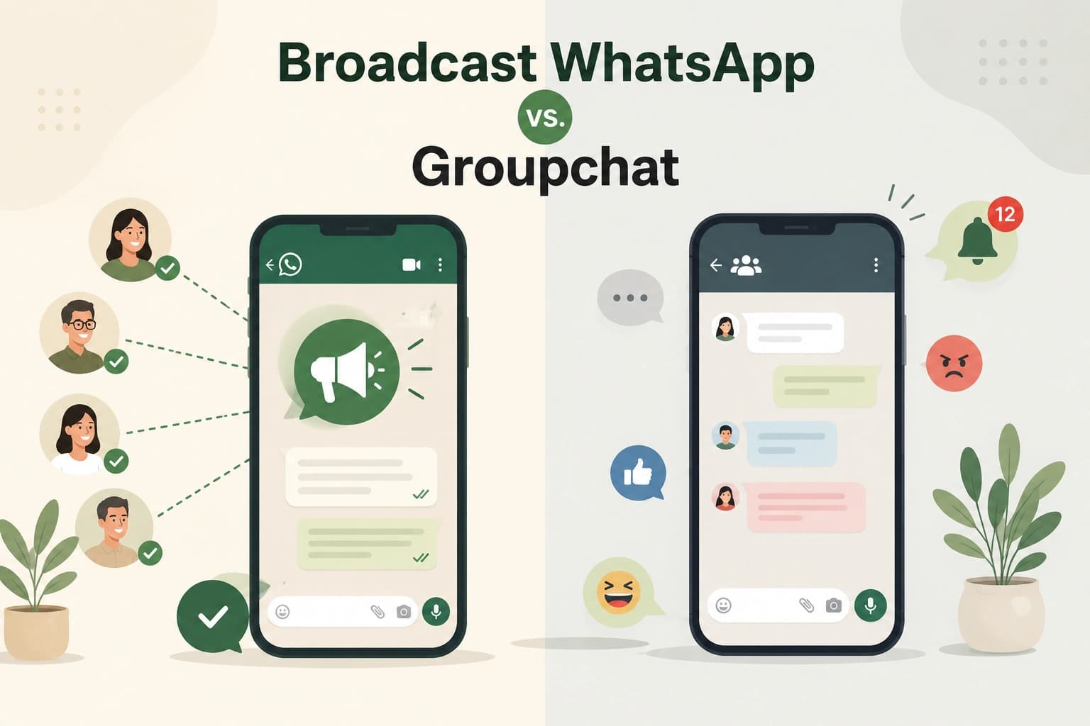 broadcast wa vs wa groupchat