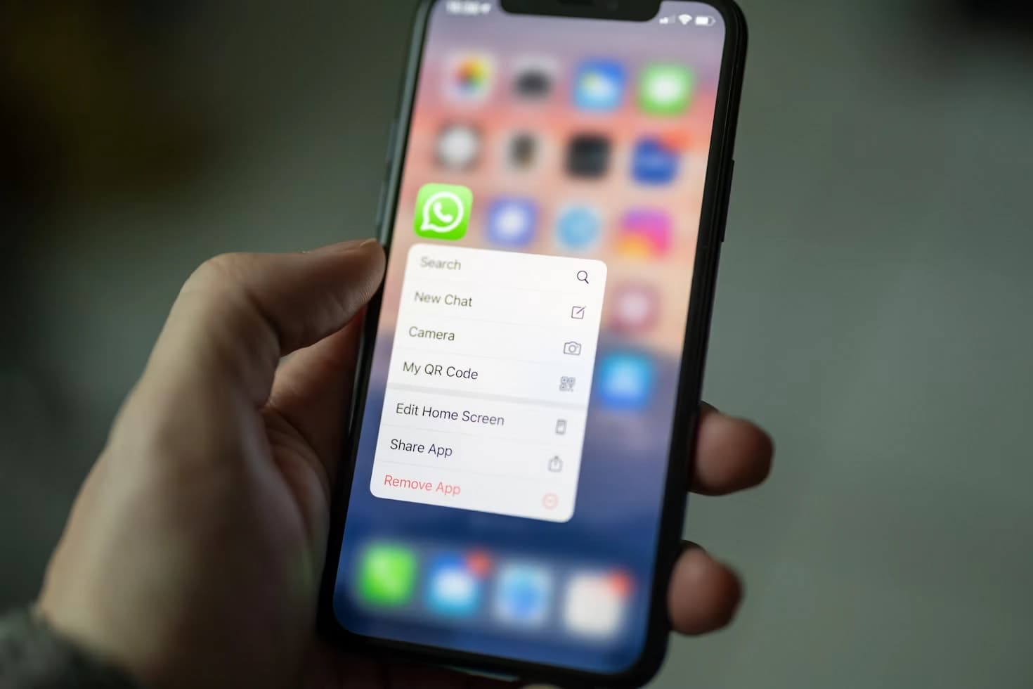 iphone screen whatsapp